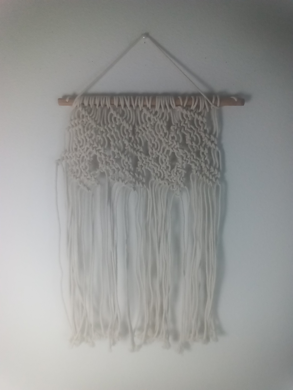 World Market Boho Handmade Macramé Wall Hanging in Cream